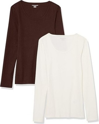 Amazon Essentials Size 3X Sweater Tops Scoop Neck Long Sleeve Ribbed Pack Of 2