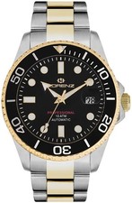 LORENZ SUBMARINE 030081HH <br />Orologio Uomo Automatico Nero Acciaio Bicolore S