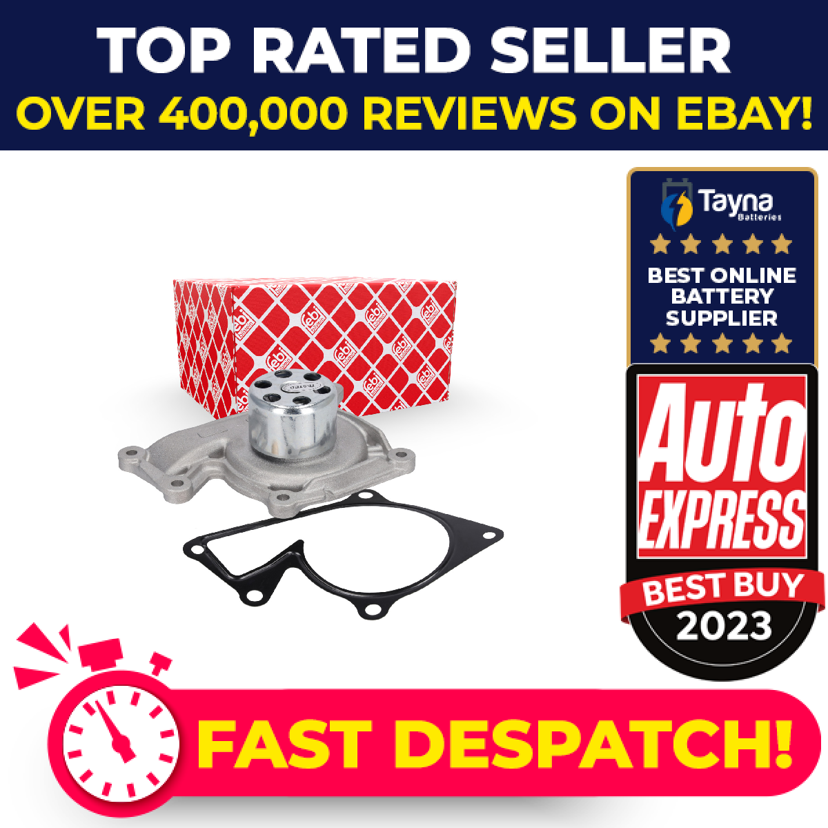 Water Pump fits MERCEDES CITAN W415, W420 1.5D 2012 on Coolant A6072000007 Febi