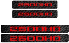 4Pcs Car Door Sill Protector Door Sill Scuff Plate Stickers 2500HD Red 