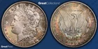 🔥💚1896 Morgan Dollar $1 PCGS MS64 CAC - OGH 1ST GEN RAINBOW TONED! L👀K!💚🔥