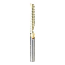 Amana Tool 51476-Z CNC Router Bit 1/4" D 1/4" SHK 3" Long Up-Cut ZrN Coated