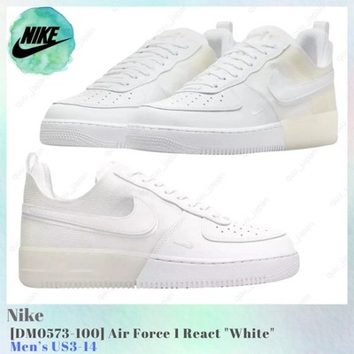 Nike Air Force 1 React White DM0573-100 Men's US3-14 NEW