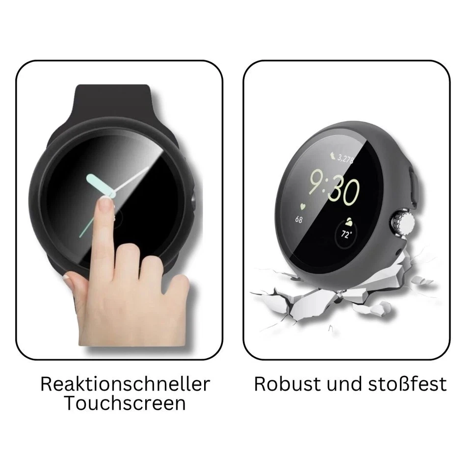Schutzhülle für Google Pixel Watch 1/2/3/4 ✅ Displayschutz 41mm Bumper 9H Hülle - Bild 4 von 4