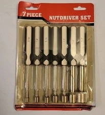 7 Piece Nutdriver Set Heavy Duty Vintage Cleanout 