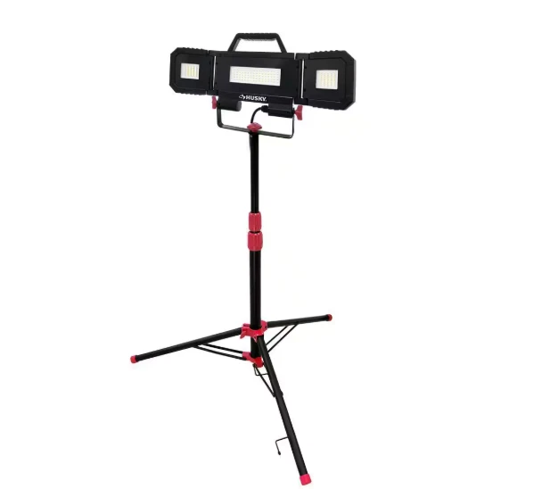 Husky 7000 Lumens Portable Corded LED Work Light with Tripod - Image 2 of 4