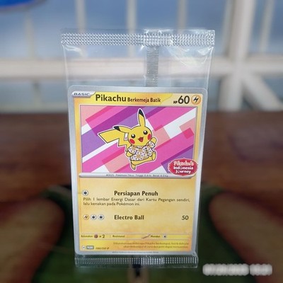 Pokemon Pikachu Berkemeja Batik Flower Pink 190/SV-P Indonesia