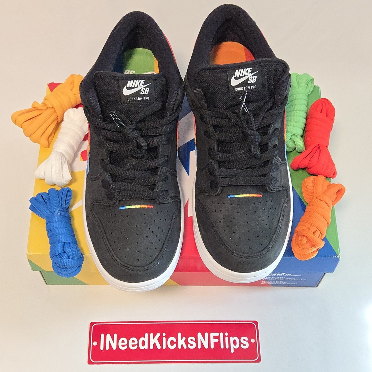 Polaroid x Nike SB Dunk Low Pro | Mens 12 | 7 Sets Of Laces