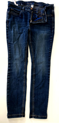 Dream Skinny Authentic Jeans By MAC Womens Dark Faded Blue Label Size 40 / 28