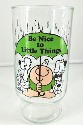 Vintage Ziggy Be Nice To Little Things 1979 Hardee's Drinking 6'' Glass
