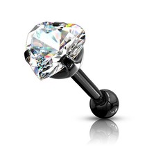 Cartilage Ear Piercing Heart Stone