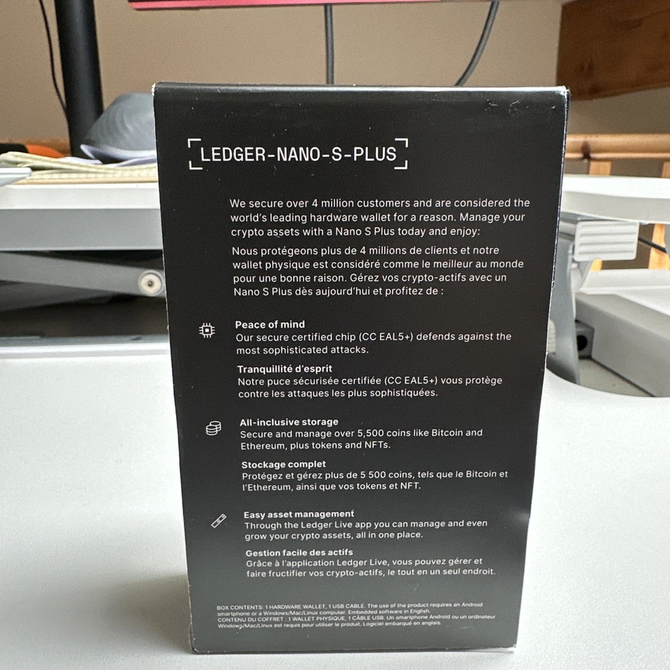 Ledger Nano S Plus Crypto Hardware Wallet Matte Black Not Compatible with iOS - Image 3 of 4