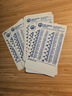 Vtg Precision Brand Tool Calculator Measuring Cards Decimal Tap Drill Thread LOT