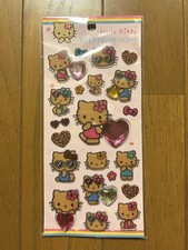 Hello Kitty Glitter Stone Sticker Tanned Kitty Sanrio Used