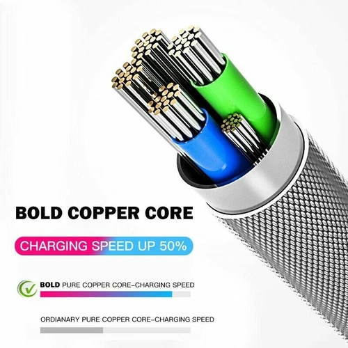 Wholesale 3 IN 1 Flowing LED Light Fast Charging Cable USB Cord For iPhone Bulk - Picture 11 of 20