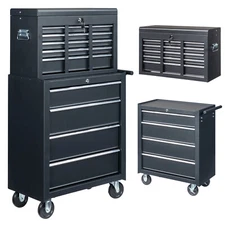 9-Drawer Rolling Tool Chest Large Tool Cabinet Organizer with Wheels / Drawers