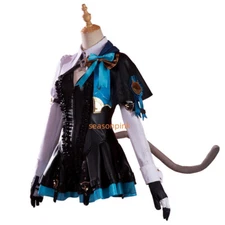 Genshin Impact Lynette Dress Cosplay With Tail Set Women Halloween Costume New