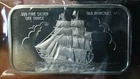 Vintage Old Ironsides 1797 1 oz 999 fine silver art bar RARE ship boat C040