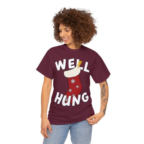 Well Hung Christmas Stocking Funny Graphic Tee Shirt - 第 28/49 張圖片