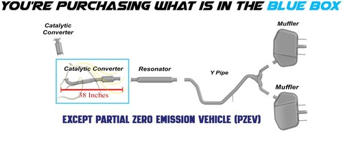 EPA-Approved Rear Catalytic Converter fits: 2014 Impala | 2013-2014 Malibu 2.4L - Bild 3 von 10