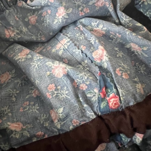 VTG Floral Print Handmade Prairie Romper Playsuit Rose Print 80s 90s Womens M/L - Picture 6 of 6