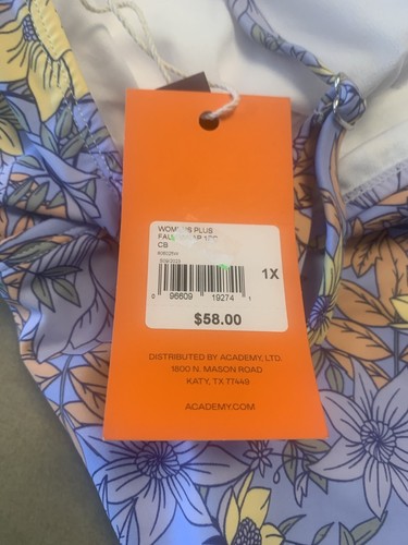 Freely Ladies One Piece Swimsuit Sizex1X NWT - Picture 6 of 7