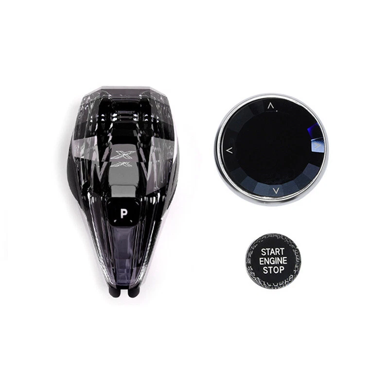 3pcs Crystal Gear Shifter Knob Kit Button for BMW 5 6 7 Series G30 G32 G11 18-22 - Image 4 of 4