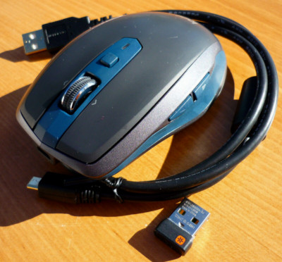 Logitech MX Anywhere 2S Wireless Bluetooth Mouse + Receiver & Charging Cable