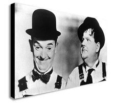 LAUREL AND HARDY  Canvas Wall Art Framed Print. Various Sizes