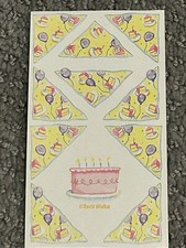 10 Sheets Birthday Photo Corners Cake Balloons RARE David Walker Colorbok