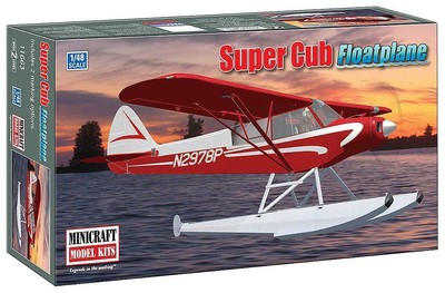 MINICRAFT #11663 1:48 SCALE Piper Super Cub Floatplane Model Kit~Mint In Box !