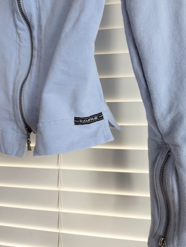 Giacca Rampage taglia S Vntg Y2K blu polvere crop zip accento - Foto 3 di 8