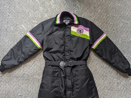 vintage USA made 1970s snowmobile ARCTIC CAT one piece S ski SUIT nylon 1PC - 第 1/12 張圖片