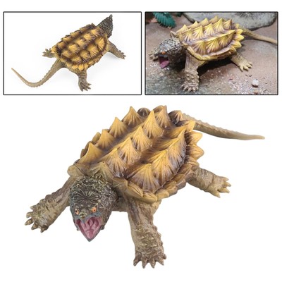 Snapping Turtle Figure Miniature Statue Ornament Early Educational Toy ...