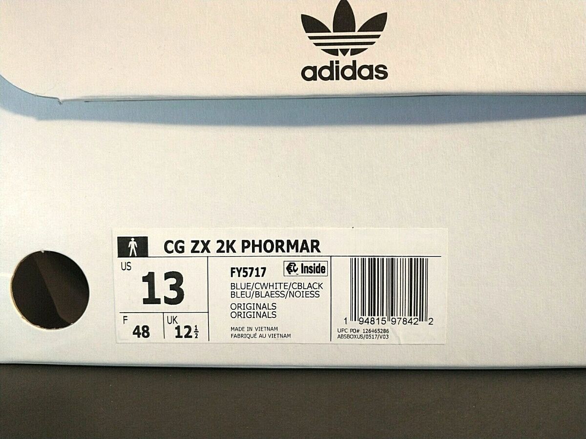 Adidas X Craig Green CG ZX 2K Phormar Blue US 13, FY5717 New Adidas X Craig Green CG ZX 2K Phormar Blue US 13, FY5717 New