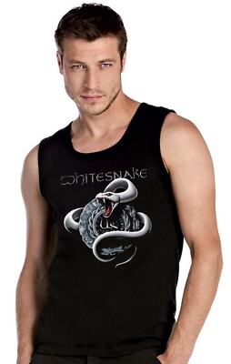 WHITESNAKE HARD ROCK Schwarz Ärmellos T-Shirt Tank Top -2684_SW