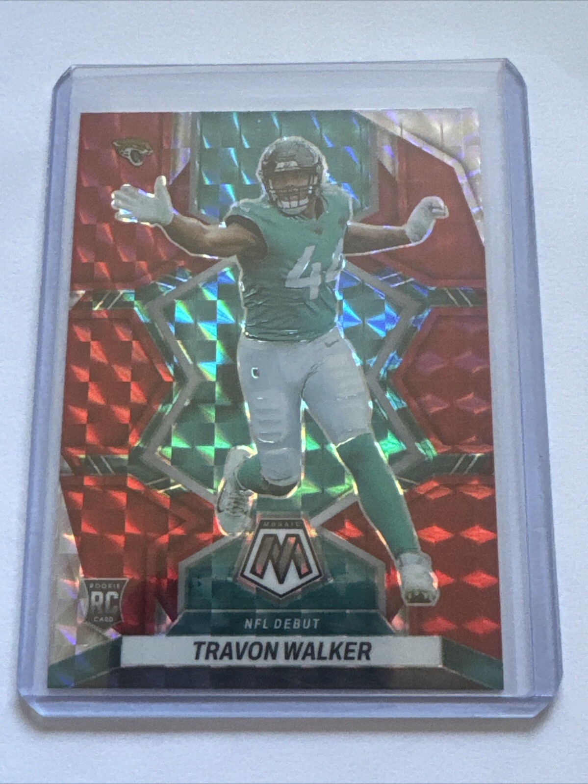 2022 Panini Mosaic Travon Walker NFL Debut Red #266 Jacksonville Jaguars