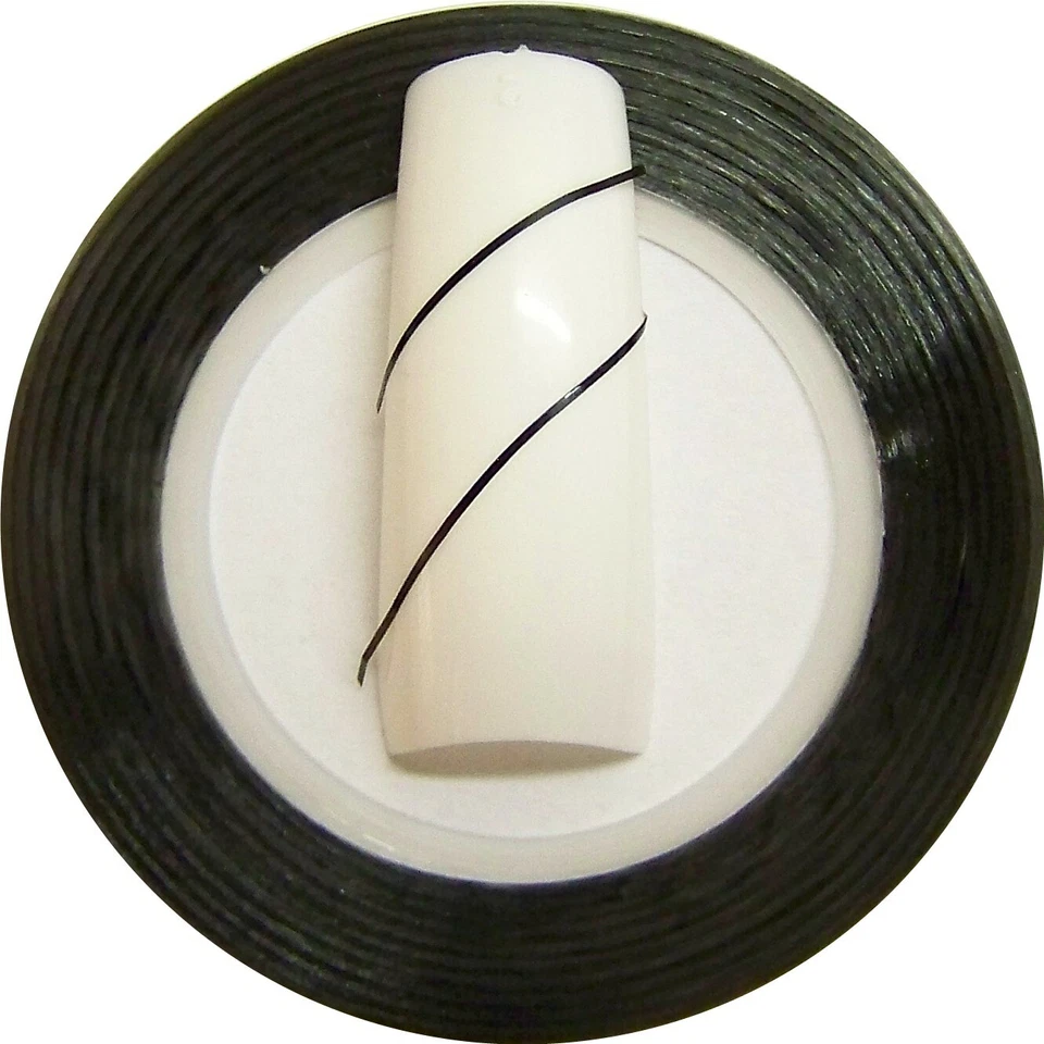 WORLD OF NAILS-DESIGN Easy: 1 Rolle Zierstreifen ✅Stripping Tape Schwarz auf Rolle ✅ selbstklebend