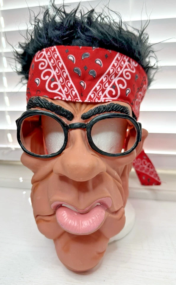 RED BANDANA ROCKER MASK FUN WORLD DIV RN 88490 HALLOWEEN COSPLAY (D1) - Image 2 of 4