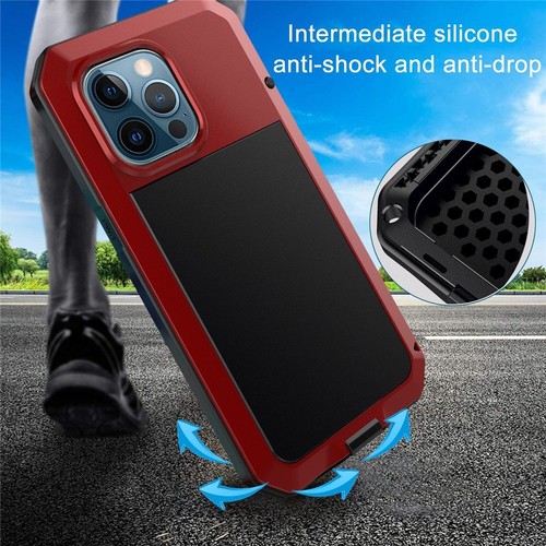 Shockproof Aluminum Gorilla Glass Case For iPhone Xs 7 8+ 13 Mini 14 Pro Max 12 - Picture 1 of 11