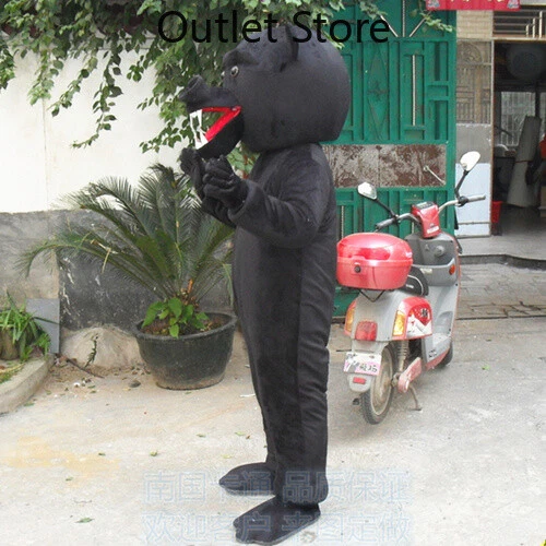 Halloween Dibujos Animados Oso Negro Juegos con disfraces Mascota Disfraz Fiesta Navidad Traje Carnaval Foto 2 de 4