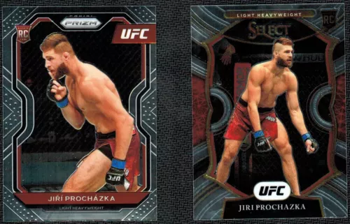 2021 Panini Prizm UFC #84 & 2021 Panini Select UFC #35 Jiri Prochazka Rookie Lot