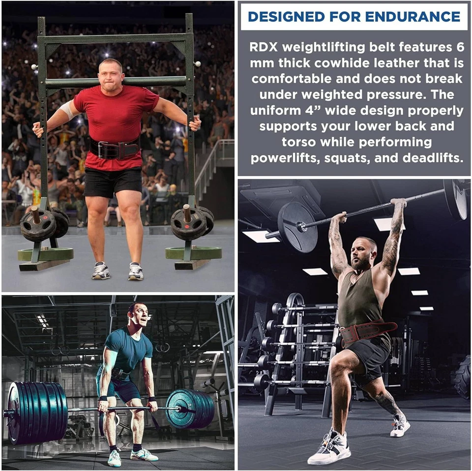Пояс для поднятия тяжестей от RDX, пояс для пауэрлифтинга для тренажерного зала для мужчин, пояс для фитнеса - Изображение 4 из 4