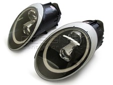 HEADLAMPS DUAL PROJECTOR HALOGEN + AURORA LIGHT Porsche 997 05-08 BLACK LENS RHD