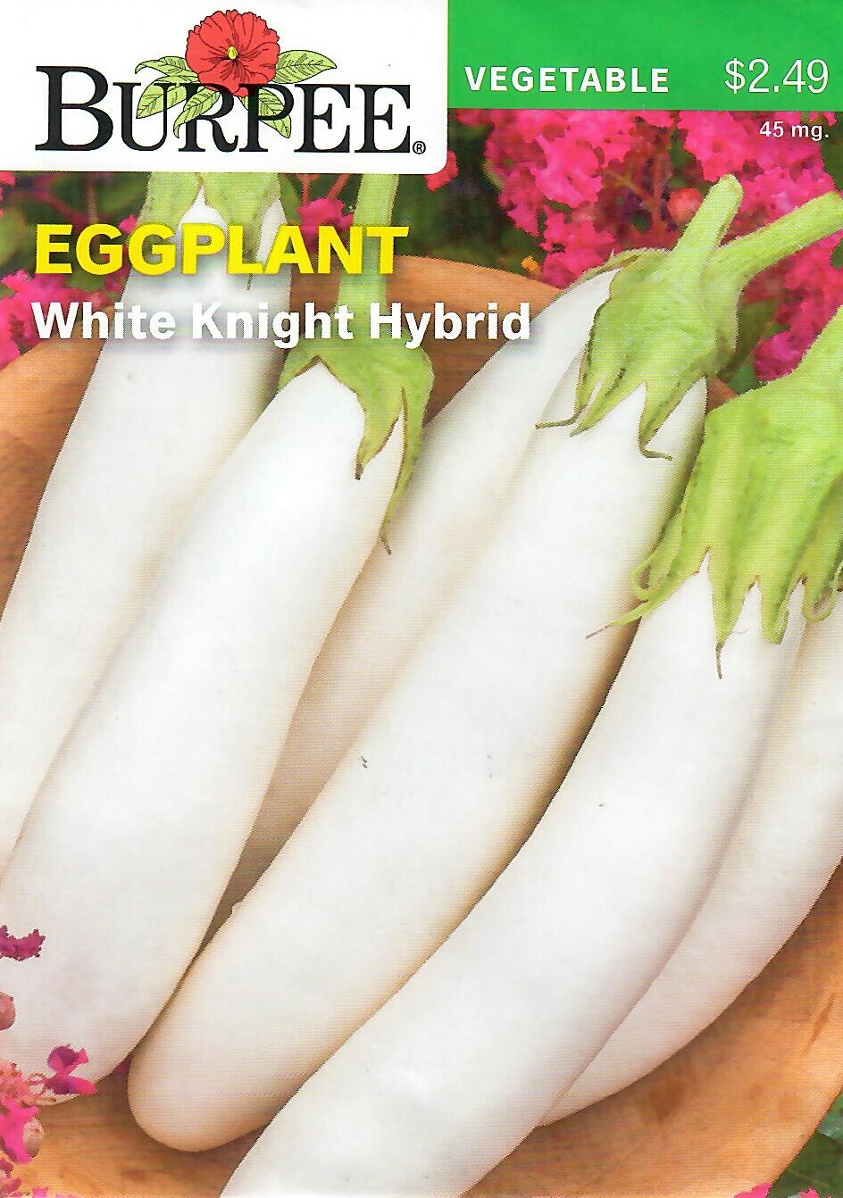 Eggplant White Knight Hybrid Vegetable Seeds Burpee 11/24 eBay