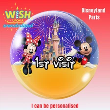 Mickey & Minnie – First Visit - Disneyland Paris - Custom Button Badge