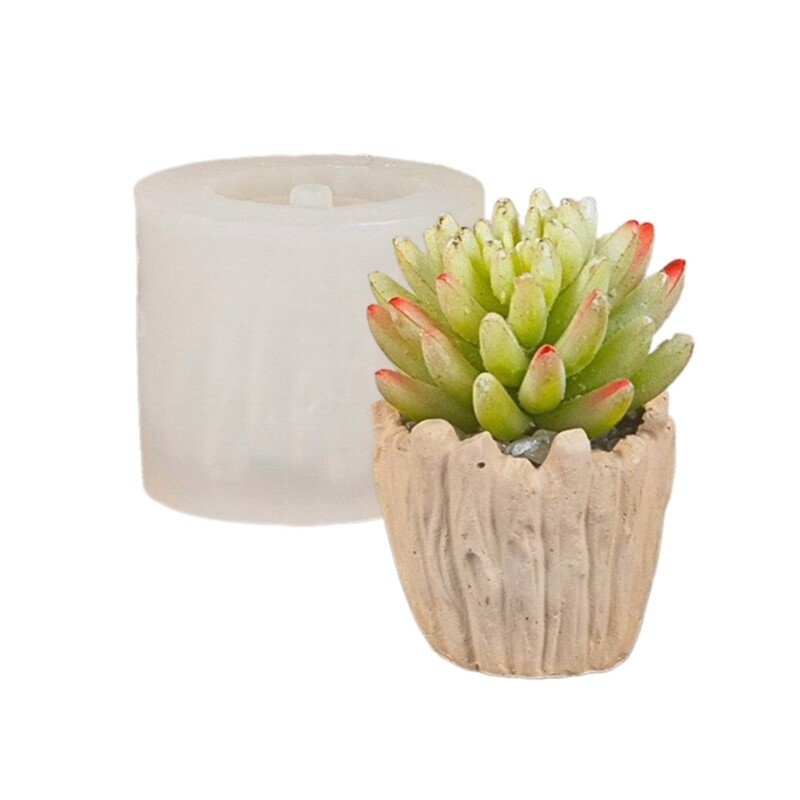3D Relief Heart Vase Mold DIY Succulent Flower Pots Silicone Mold for