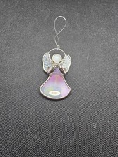 Ganz Angel ornament pink stained glass angel charm suncatcher christmas