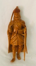 WOODEN SOLDIER 17TH CENT. FIGURE EXQUISITE DETAIL HANDCARVED IN RUSSIA IN 1990