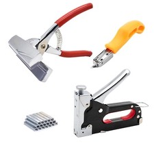 Heavy Duty Stretching Canvas Pliers With Spring Return Handles, 3 in 1 Staple...